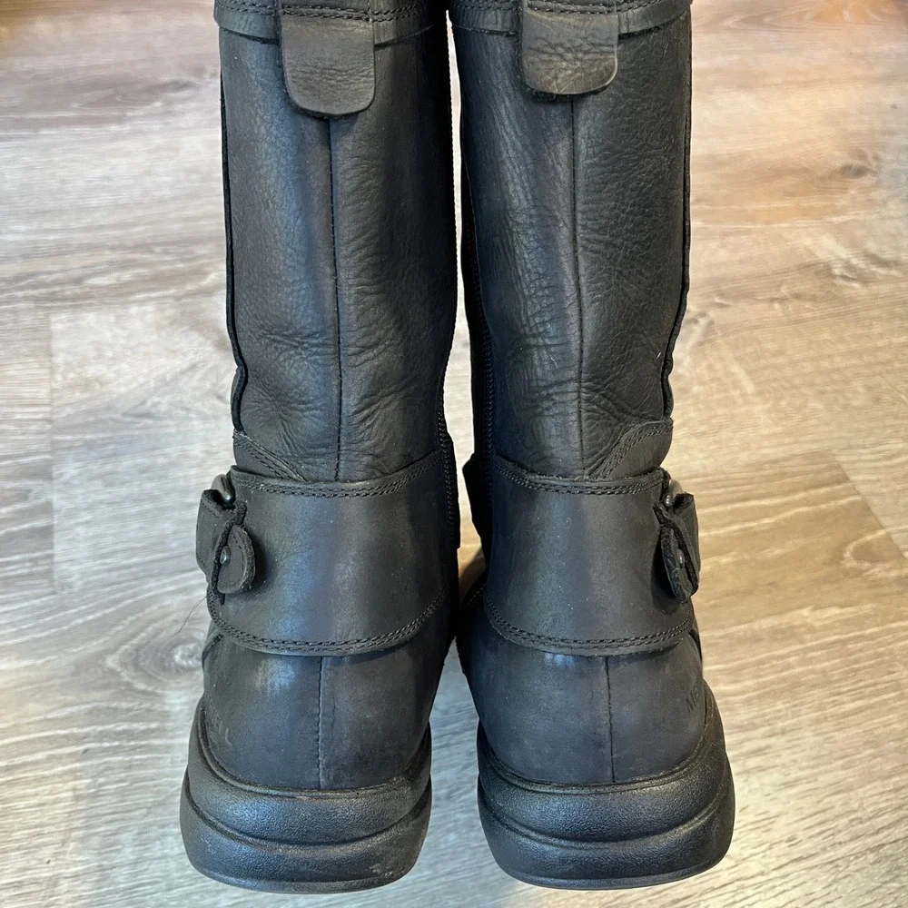 Merrell Captiva Buckle Down Black Leather Waterproof Boots J69130 Womens 8.5